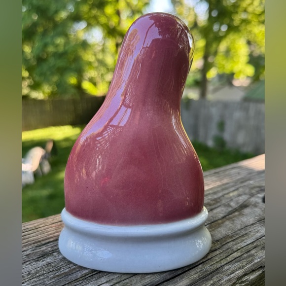 GORT VINTAGE 1940 MADONNA MARY PINK VEIL BUST BONE CHINA SIGNED "M. FLORENCE - Picture 3 of 6